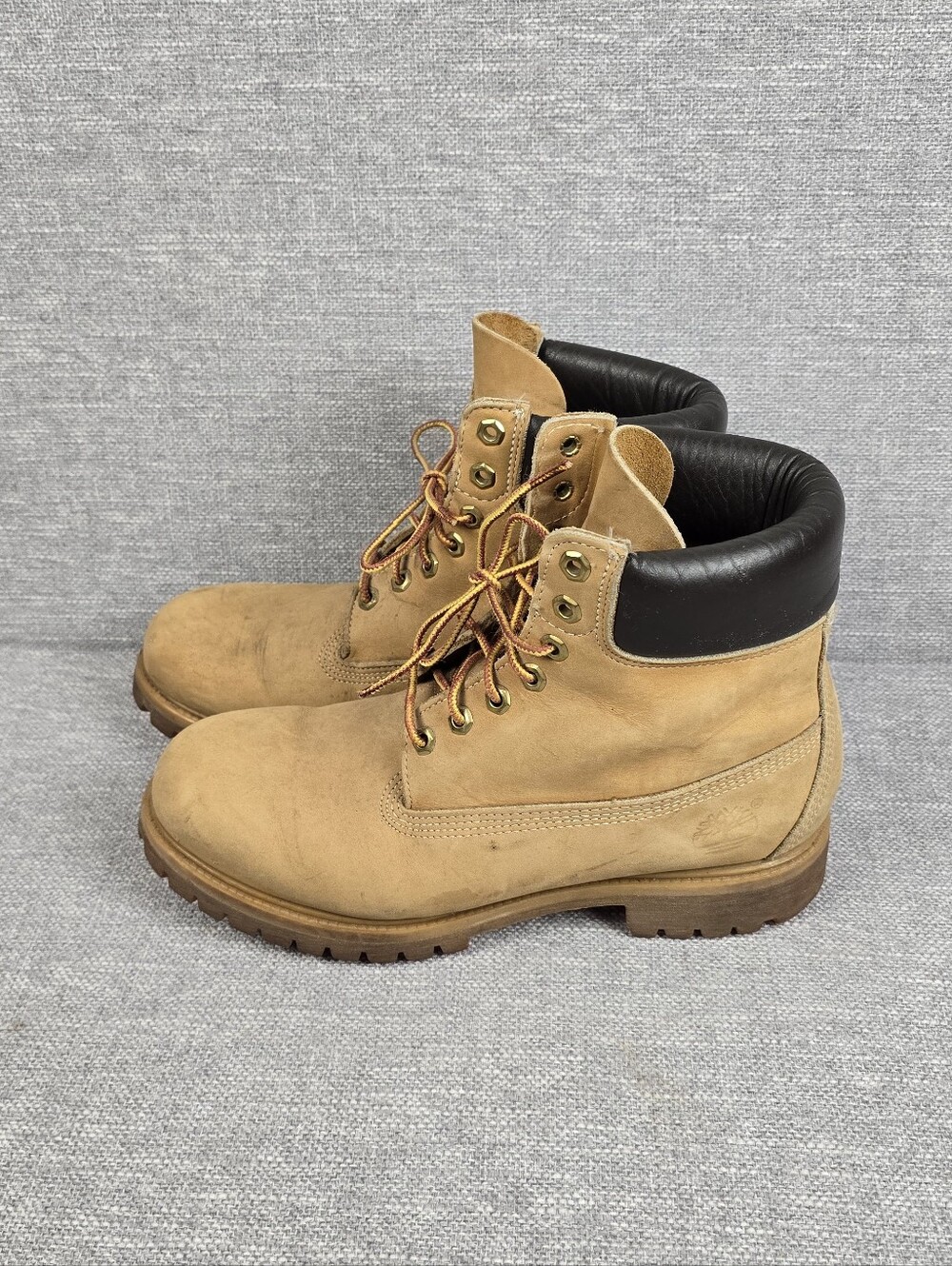 Vtg Timberland Premium 6" Boots 10061 In Wheat Nubuck Mens Sz 9M Made In U.S.A.